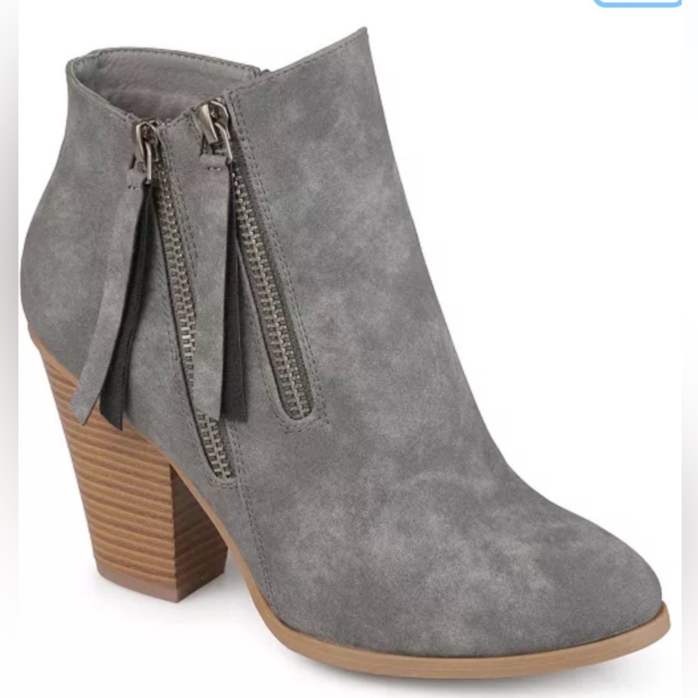 NWOB Journee Collection Vally Zip Western Booties, Vegan. Never Worn - Picture 2 of 8